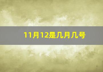 11月12是几月几号