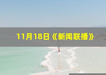 11月18日《新闻联播》