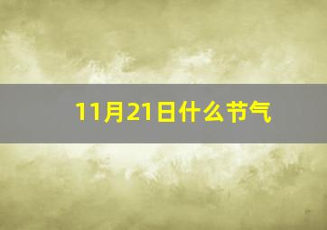 11月21日什么节气