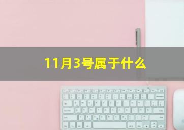 11月3号属于什么