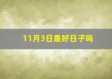 11月3日是好日子吗