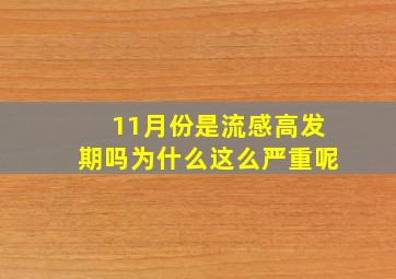 11月份是流感高发期吗为什么这么严重呢