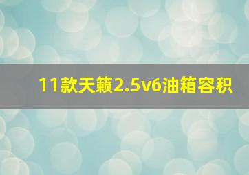 11款天籁2.5v6油箱容积