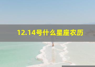 12.14号什么星座农历