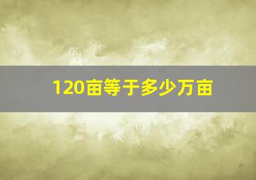 120亩等于多少万亩