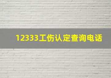 12333工伤认定查询电话