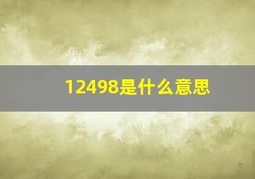 12498是什么意思