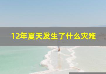 12年夏天发生了什么灾难