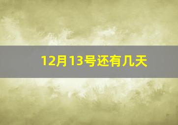 12月13号还有几天