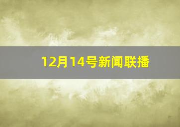 12月14号新闻联播