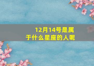 12月14号是属于什么星座的人呢