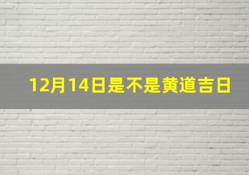 12月14日是不是黄道吉日