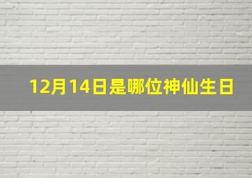 12月14日是哪位神仙生日