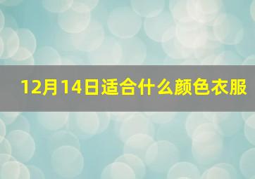 12月14日适合什么颜色衣服