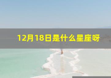 12月18日是什么星座呀