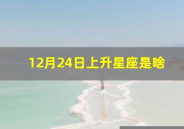 12月24日上升星座是啥