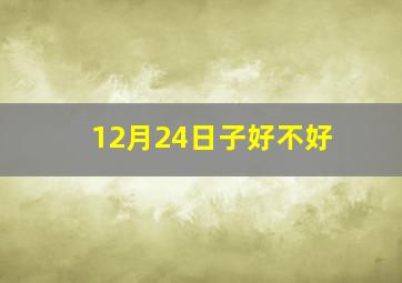 12月24日子好不好