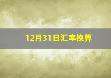 12月31日汇率换算