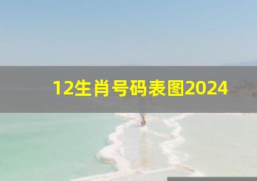 12生肖号码表图2024