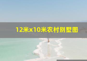 12米x10米农村别墅图