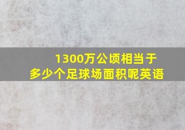 1300万公顷相当于多少个足球场面积呢英语