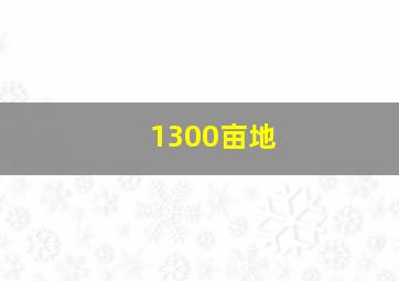 1300亩地