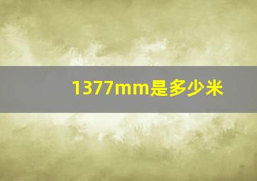 1377mm是多少米