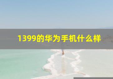 1399的华为手机什么样