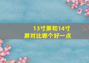 13寸屏和14寸屏对比哪个好一点