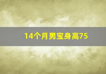 14个月男宝身高75