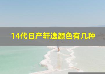 14代日产轩逸颜色有几种