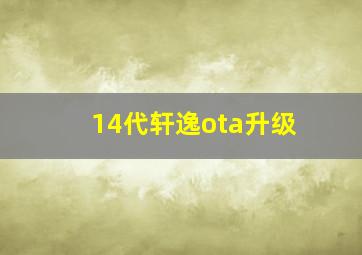 14代轩逸ota升级