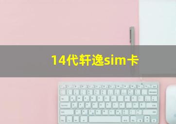 14代轩逸sim卡