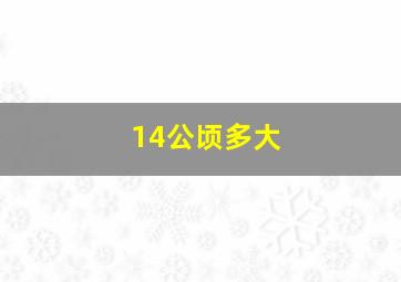 14公顷多大