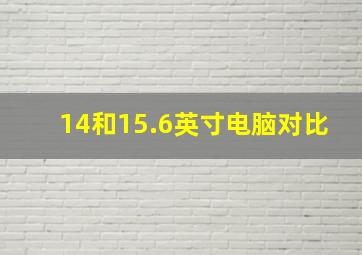 14和15.6英寸电脑对比