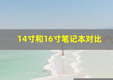 14寸和16寸笔记本对比