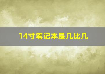 14寸笔记本是几比几