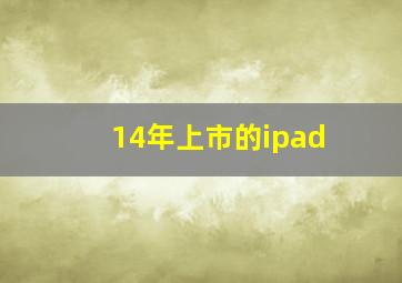 14年上市的ipad