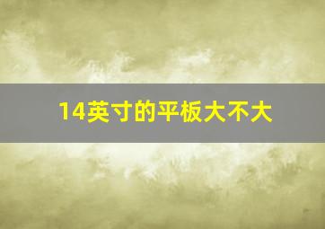 14英寸的平板大不大