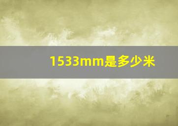 1533mm是多少米