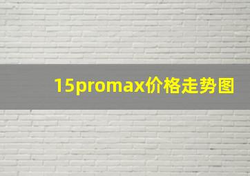 15promax价格走势图