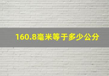 160.8毫米等于多少公分