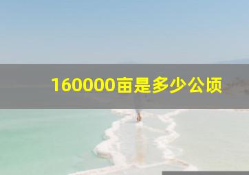 160000亩是多少公顷