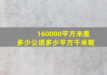 160000平方米是多少公顷多少平方千米呢