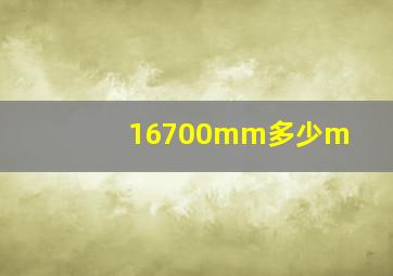 16700mm多少m