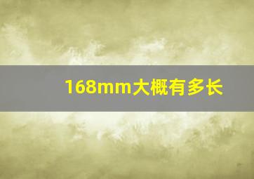 168mm大概有多长