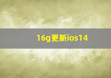 16g更新ios14