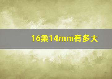 16乘14mm有多大