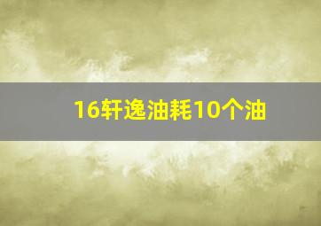 16轩逸油耗10个油