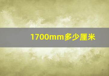 1700mm多少厘米